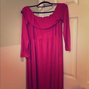 Long sleeve red maternity